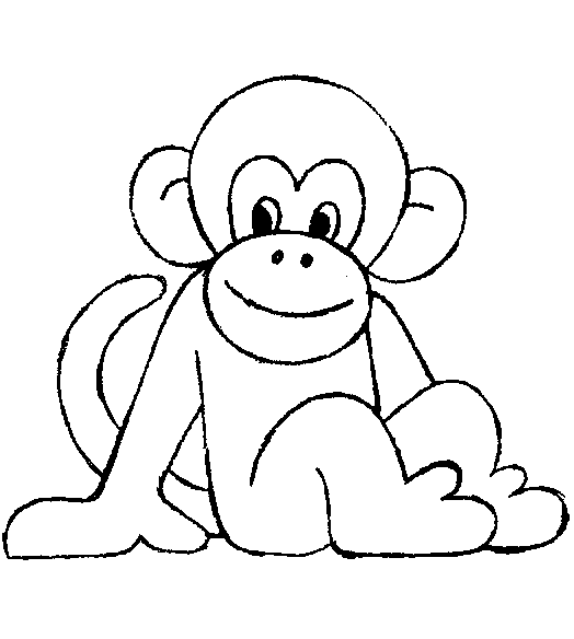 m for monkey coloring pages - photo #35